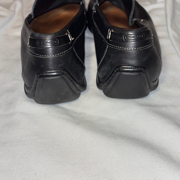 Coach Black Leather Men's Slip-On Loafers - Picture 4 of 5